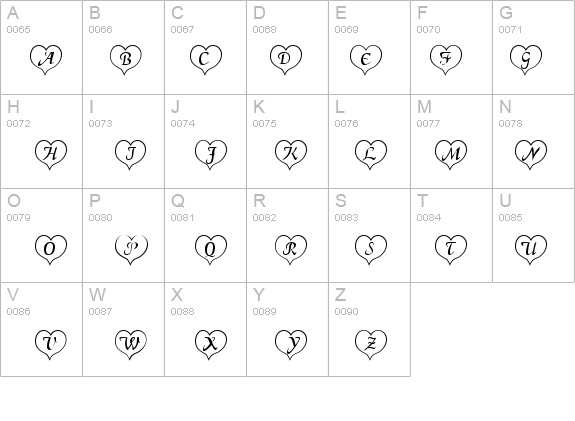 HeartWhite Becker details - Free Fonts at FontZone.net