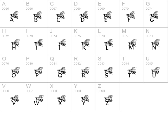 Helpful Hunny Bee details - Free Fonts at FontZone.net