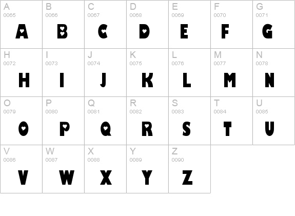 Hole-Hearted details - Free Fonts at FontZone.net