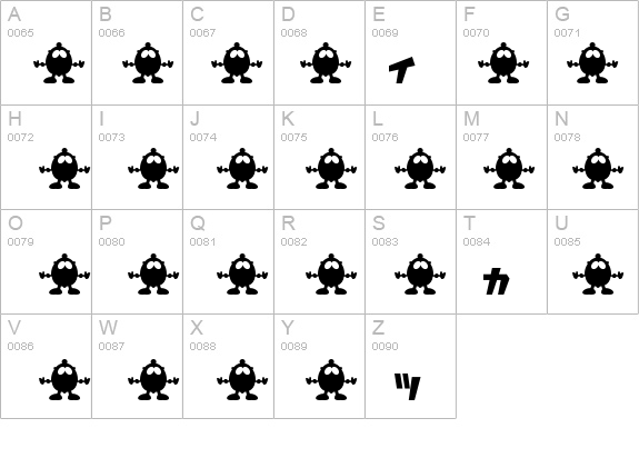 I2Roboda_xFFFF_ch details - Free Fonts at FontZone.net