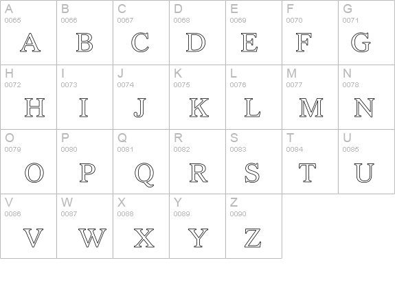 Imperium Hollow details - Free Fonts at FontZone.net