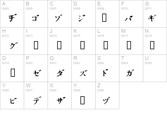 In_katakana details - Free Fonts at FontZone.net