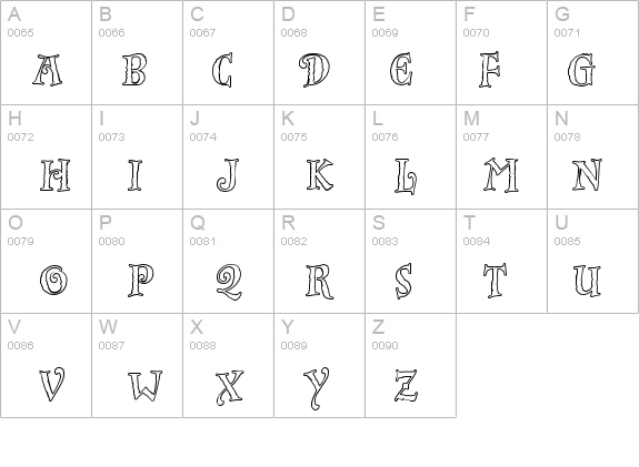 InkpotFitcapsOutline details - Free Fonts at FontZone.net