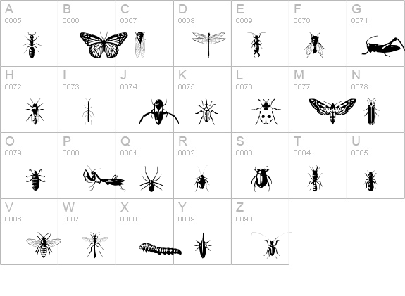 Insectile details - Free Fonts at FontZone.net