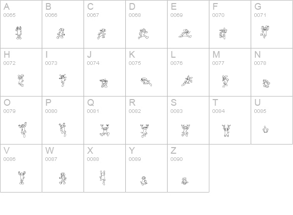 Inu-character details - Free Fonts at FontZone.net