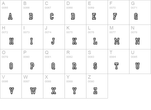 IvyLeagueCondensedOutline details - Free Fonts at FontZone.net