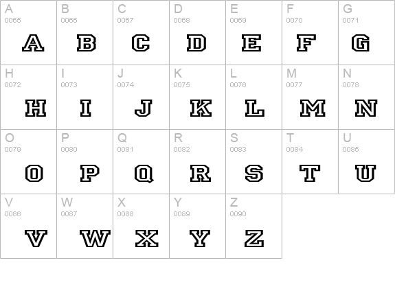IvyLeagueExtendedOutline details - Free Fonts at FontZone.net