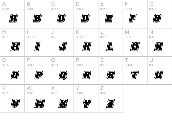 Jersey-Extended Italic details - Free Fonts at FontZone.net