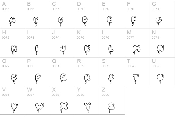 JI Balloon Caps details - Free Fonts at FontZone.net