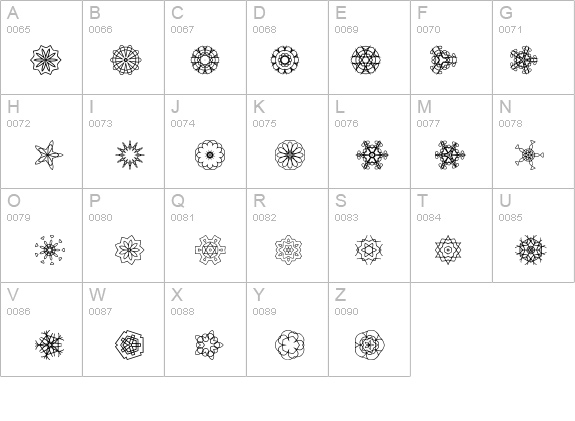 JI Kaleidoscope Bats details - Free Fonts at FontZone.net