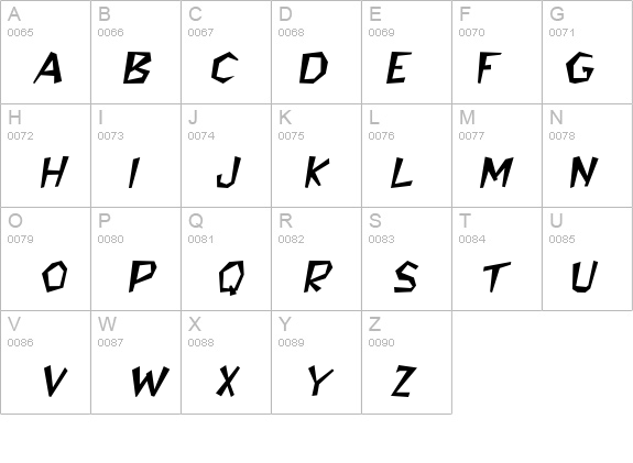 Jitter-Expanded Italic details - Free Fonts at FontZone.net