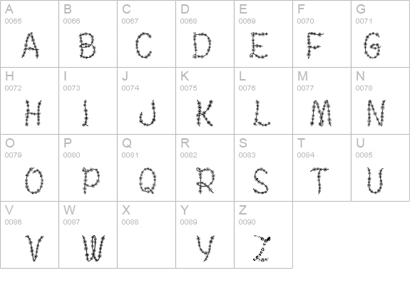 Judy's Garland details - Free Fonts at FontZone.net