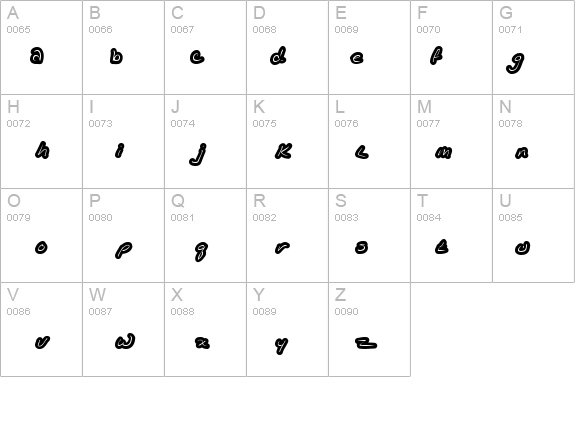 KathleenLowercase details - Free Fonts at FontZone.net
