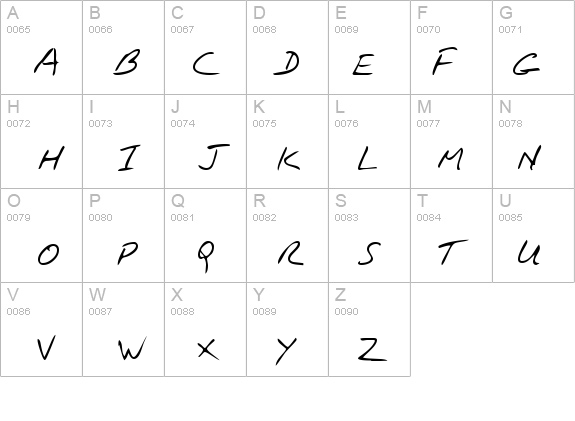 KennethsHand Regular details - Free Fonts at FontZone.net
