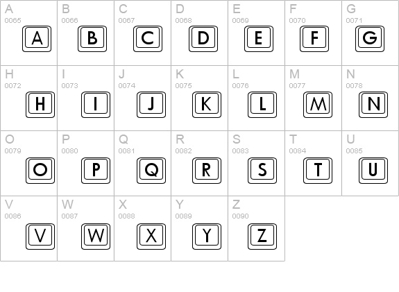 Keycaps 1 Normal details - Free Fonts at FontZone.net