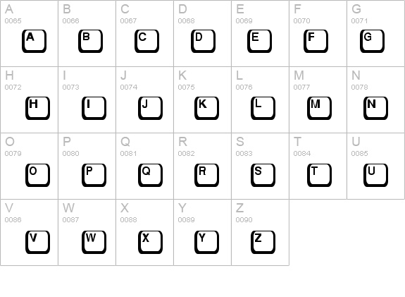 Keycaps 2 Normal details - Free Fonts at FontZone.net
