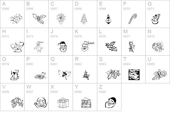 KR Christmas Dings 2004 Five details - Free Fonts at FontZone.net