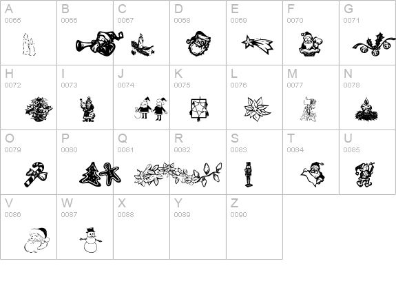 KR Christmas Dings 2004 Six details - Free Fonts at FontZone.net