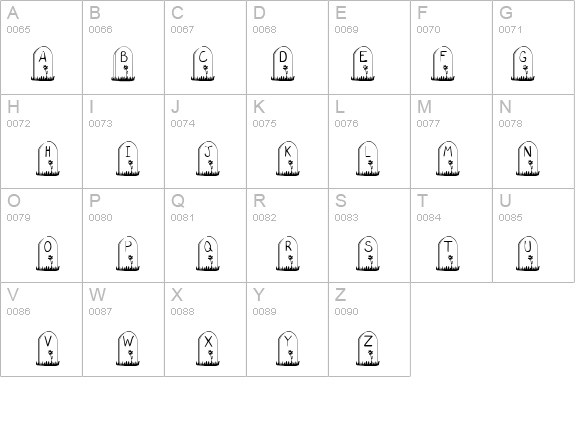 KR Gravestone details - Free Fonts at FontZone.net