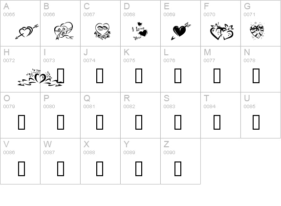 KR Valentines 2006 Four details - Free Fonts at FontZone.net