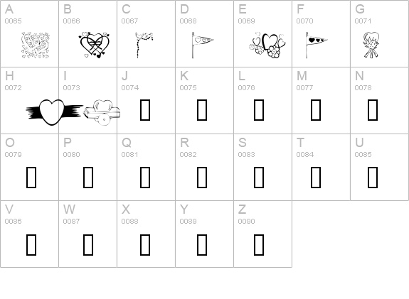 KR Valentines 2006 Nine details - Free Fonts at FontZone.net