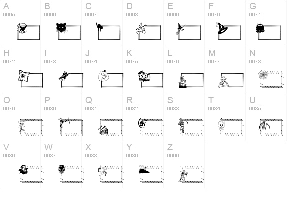 LCR Frightful Frames  details - Free Fonts at FontZone.net