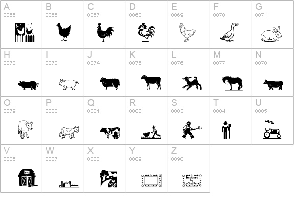 LCR On the Farm details - Free Fonts at FontZone.net