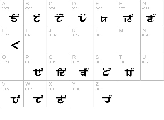 Maharani-Hiragana details - Free Fonts at FontZone.net