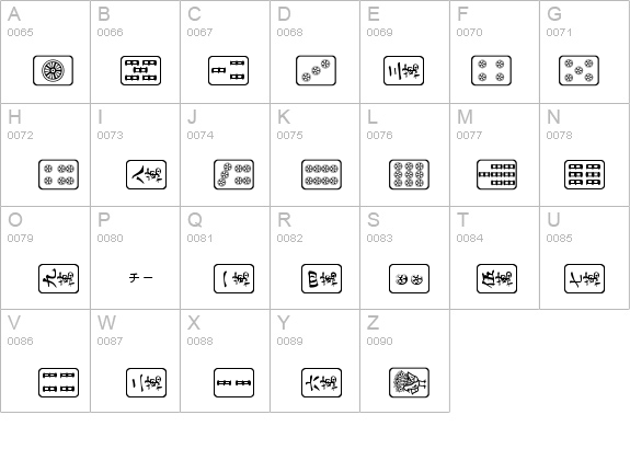 Mahjong Plain details - Free Fonts at FontZone.net