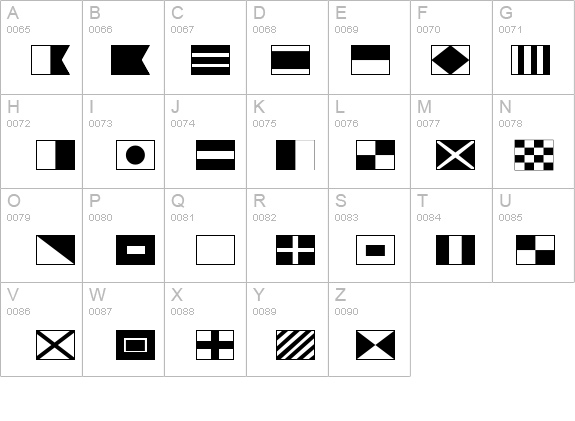 Maritime Flags details - Free Fonts at FontZone.net