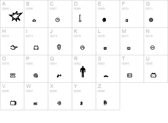 Matica-Dingbats details - Free Fonts at FontZone.net