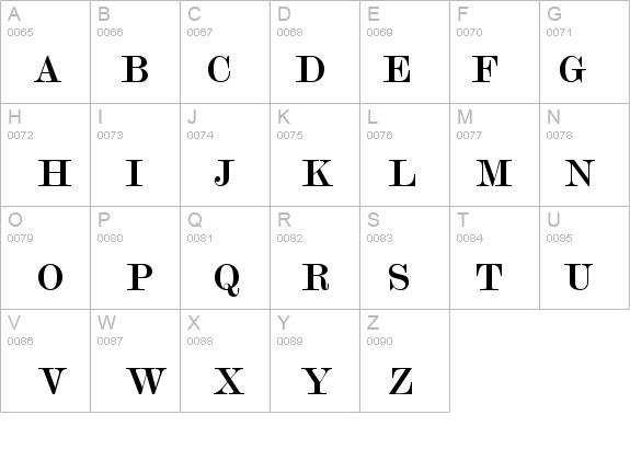 Modern No. 20 details - Free Fonts at FontZone.net