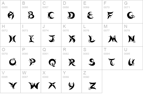 Moonstar details - Free Fonts at FontZone.net