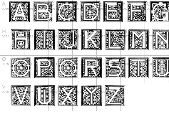 Mosaic_Initials details - Free Fonts at FontZone.net