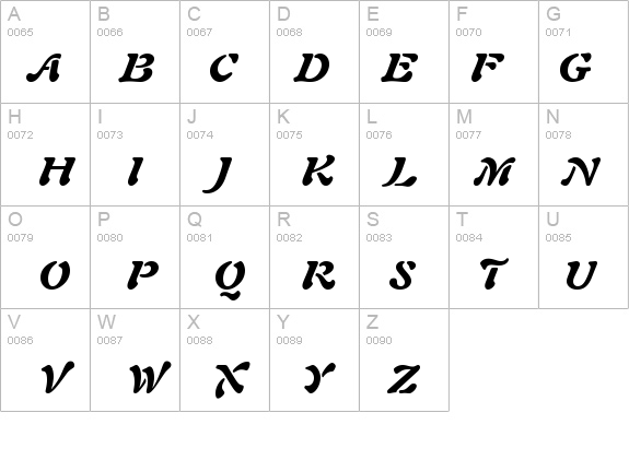 Palette Black SSi Black Italic details - Free Fonts at FontZone.net