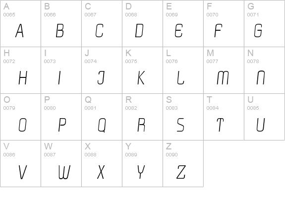 Pasadena-XlightIta details - Free Fonts at FontZone.net