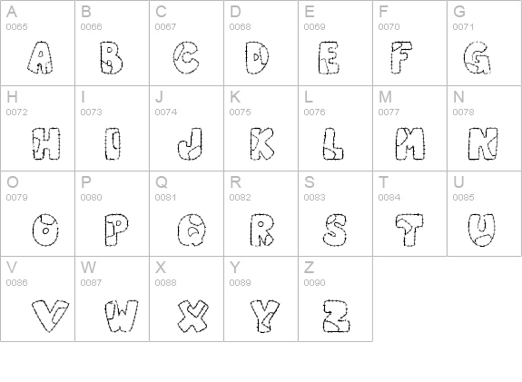Patchwork Letter details - Free Fonts at FontZone.net