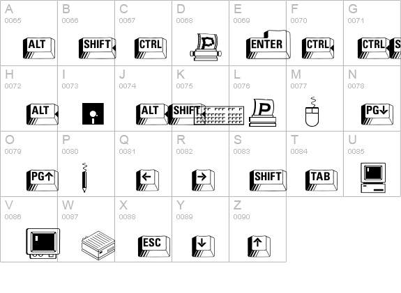 PC Keys details - Free Fonts at FontZone.net