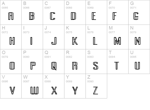 Pecot Outline Bold details - Free Fonts at FontZone.net