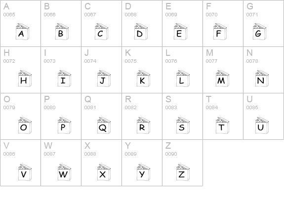 pf_rabbit in a box details - Free Fonts at FontZone.net