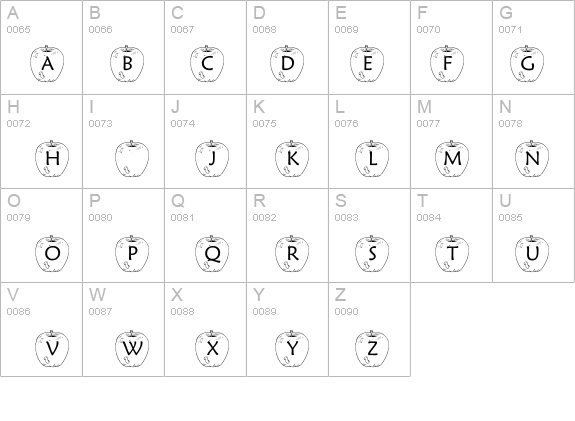 pf_WormyApple details - Free Fonts at FontZone.net