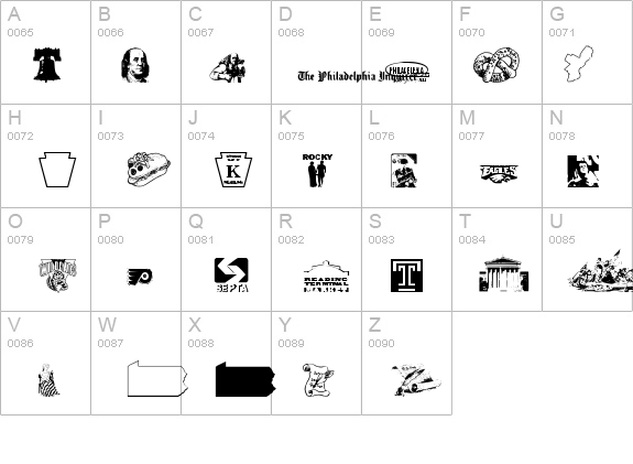 Philly Dings details - Free Fonts at FontZone.net