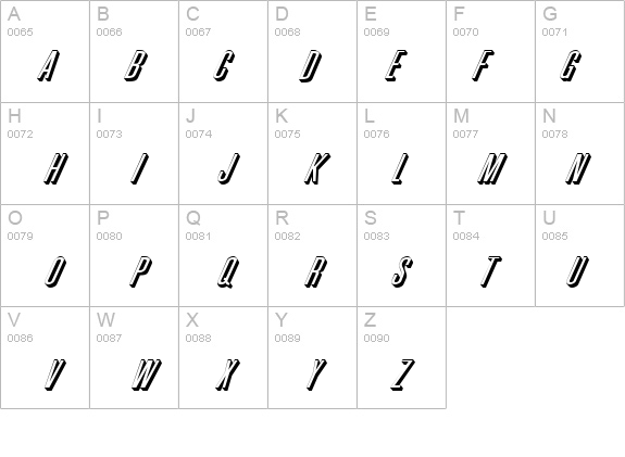 Phoenix Wide D Italic details - Free Fonts at FontZone.net