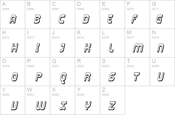 Plasmatica Shaded Italic details - Free Fonts at FontZone.net