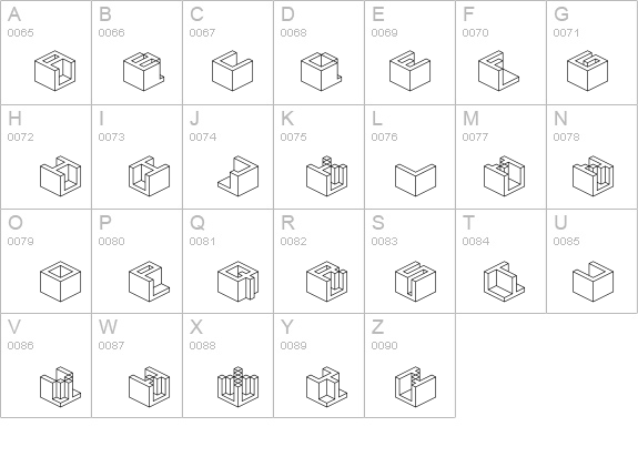 Qbicle 4 BRK details - Free Fonts at FontZone.net