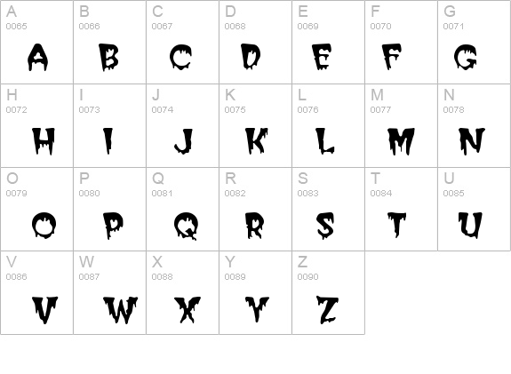 QTGhoulFace Regular details - Free Fonts at FontZone.net