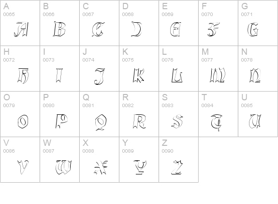 QuaelGothicHollow details - Free Fonts at FontZone.net