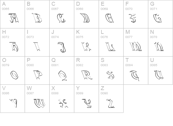 QuaelGothicHollowLefty details - Free Fonts at FontZone.net