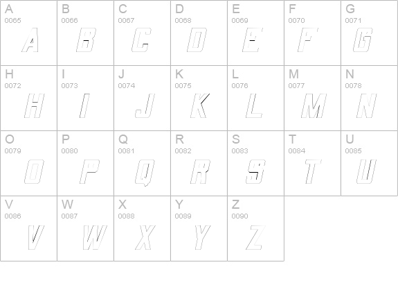 QuarterbackOutline Oblique details - Free Fonts at FontZone.net