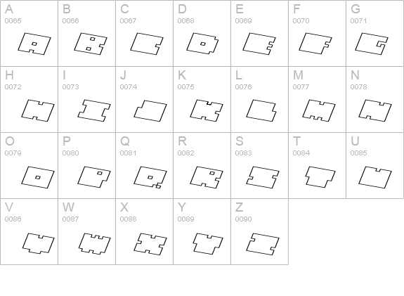 QUBE HOLLOW WIDE ITALIC details - Free Fonts at FontZone.net